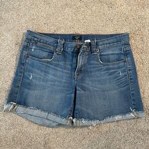 J. Crew Distressed Blue Jean Shorts